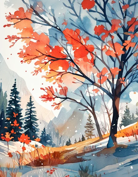 ncpy45 style watercolor winter landscape <lora:ncpy45 style:1>, score_9, score_8_up, score_7_up, score_6_up, score_5_up, score_4_up
