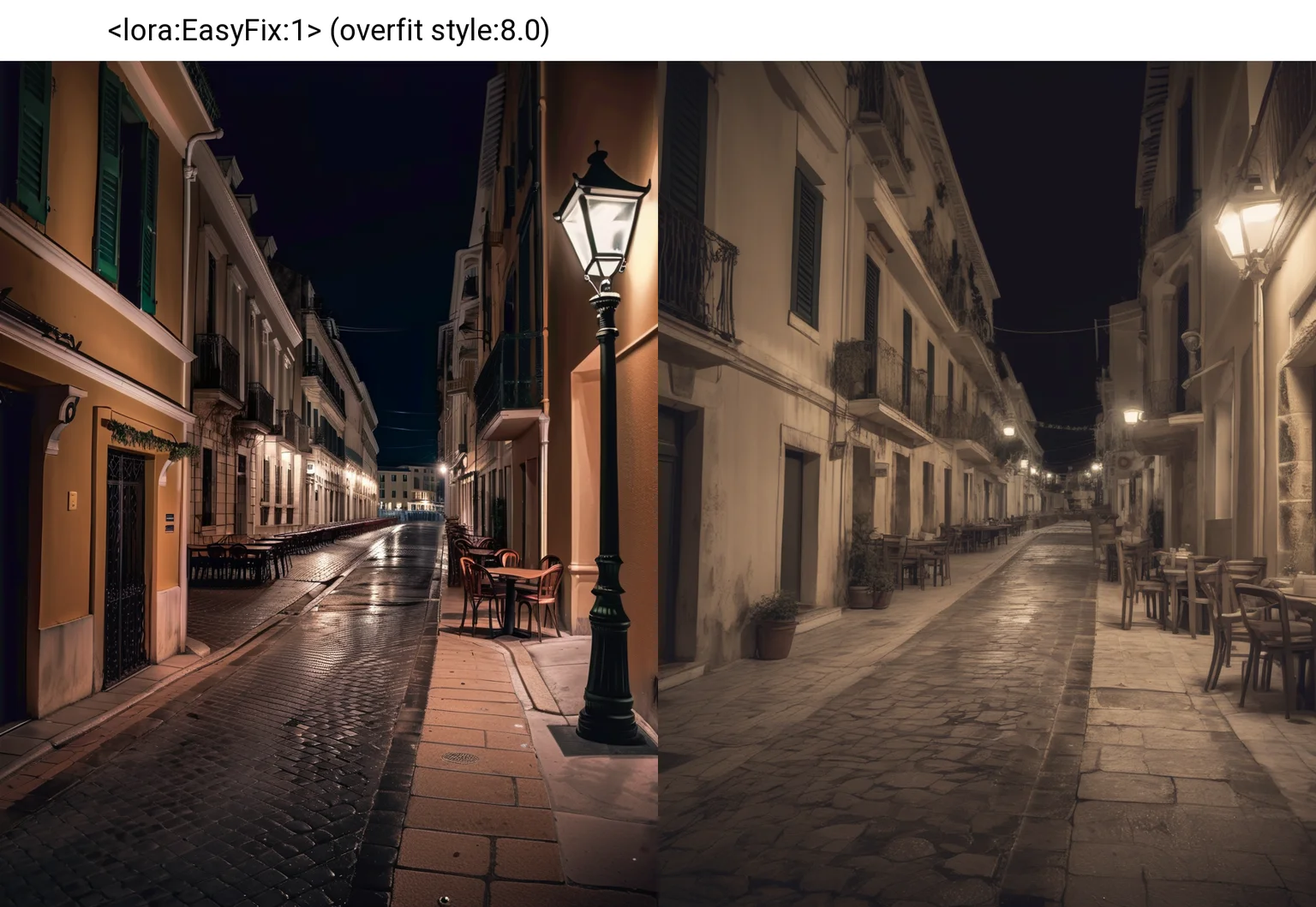 wide angle exterior background, night, an uncanny Old Town of Corfu, 4K, very detailed, desaturated, sharp focus, <lora:sdxl_liminal_v1-step00003000:1.0>