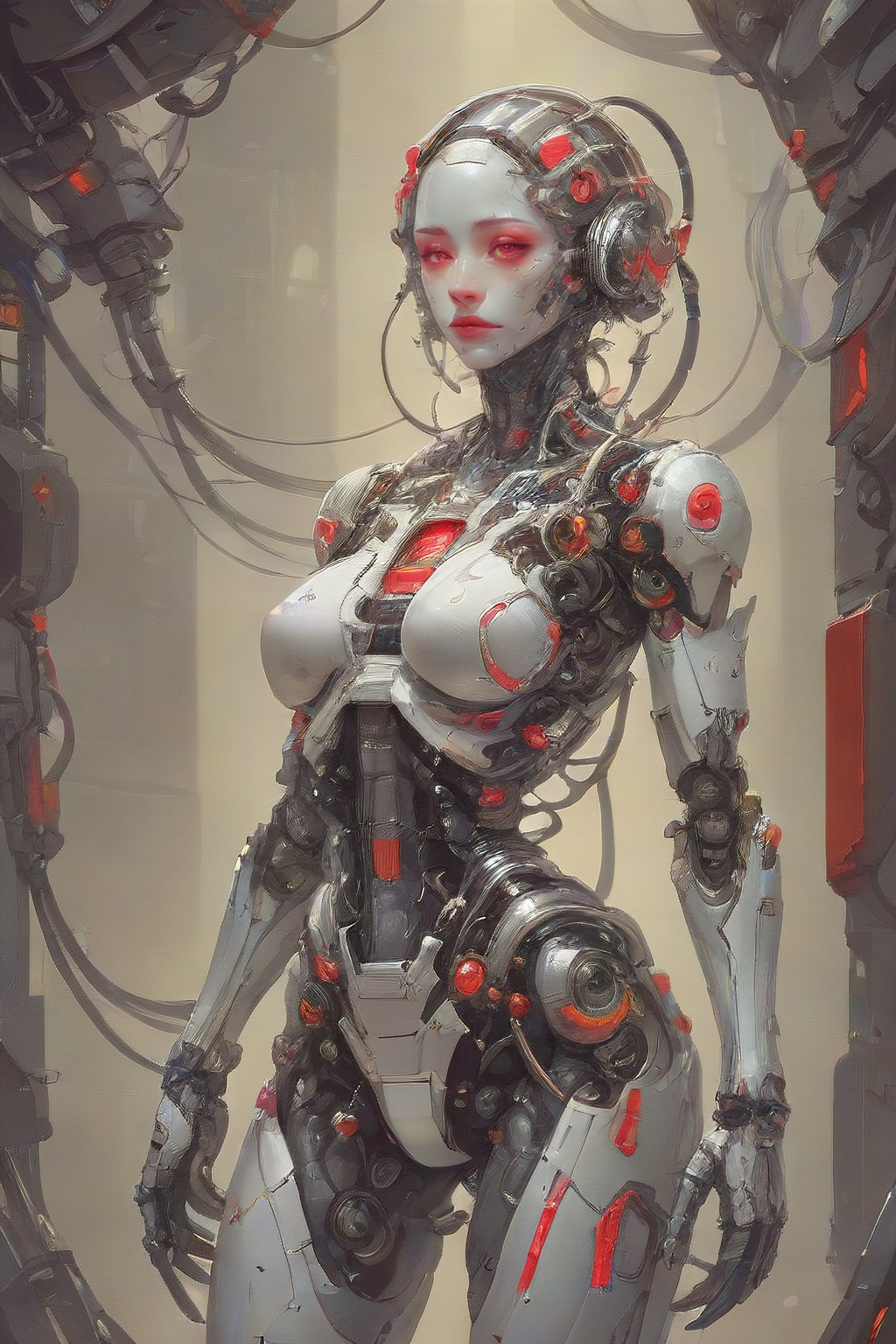 score_9,score_8_up,score_7_up,score_6_up,score_5_up,score_4_up,<lora:Turbo_XL:1>,<lora:imaginative:1>,imaginative_art,artificial intelligence, cowboy shot, cybernetic, cybernetic enhancements, futuristic, robotics, technological, 1girl