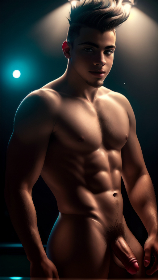 ASCII<lora:Dramatic_penis:0.5> <lora:Smooth_skin-000007:0.5> >  Photo of a (((young man))), nude, full body, side view, curious expression, green eyes, black hair, Mohawk, nude, pecs, abs, huge penis, testicles, lips, beard, mouth open, (((bright lighting))), 8k, sun rays, high detail, realistic, high detail, 8k, daylight, (high quality:1.3), masterpiece, depth of field, bokeh, detailed, homoerotic, (homoerotic), highly detailed, sharp focus, intricate, smooth, elegant, fantasy, cinematic lighting, cinematic, masterpiece, matte, photorealistic, 4k, beautiful, volumetric lighting, dramatic