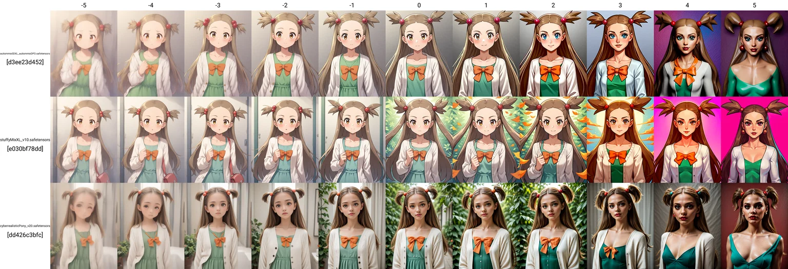 score_9, score_8_up, score_7_up, <lora:Hyper8:1> <lora:fixhands:1> source_anime, rating_safe BREAK 1girl,
jasmine \(pokemon\), two side up, green dress, white cardigan, grey brown hair, orange bowtie, very long hair, collarbone, no headwear, collarbone, hair bobbles
<lora:tareme_600steps:-5>