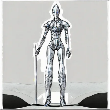 A tall and a thin iron female.