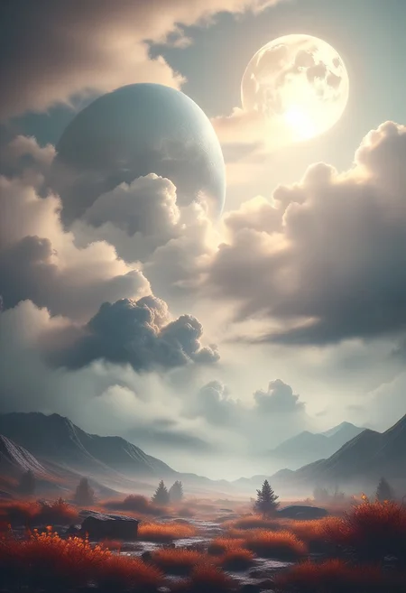 cloud egg in mountain, focus, award winning artwork, extreme detailed, Wide range of colors, Dramatic,Dynamic, Cinematic, Sharp details, Insane quality. Insane resolution. Insane details. Masterpiece. 32k resolution.