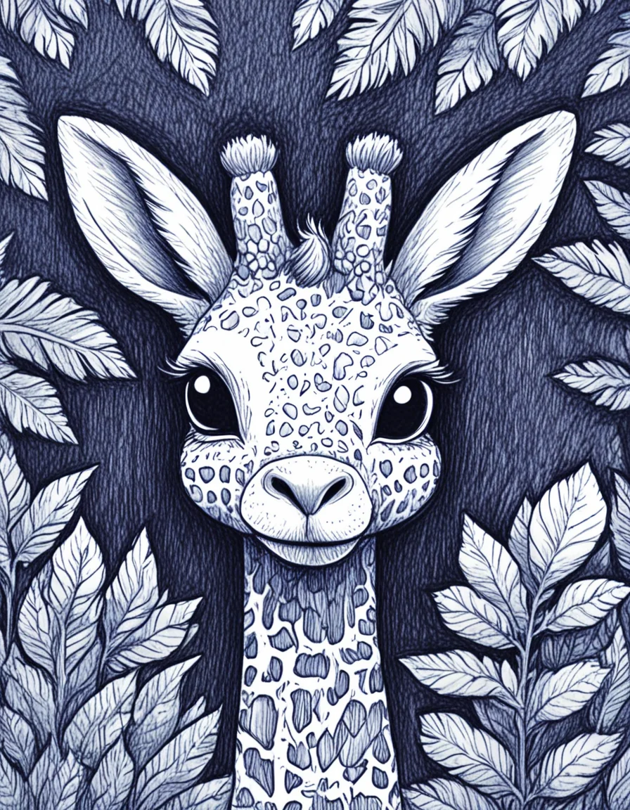 novuschroma42 style bunny giraffe ballpoint pen drawing <lora:novuschroma42 style_blue:1> <lora:sdxl_lightning_8step_lora:1>