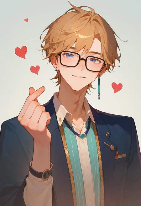 score_9, score_8_up, score_7_up, 1boy, finger heart, glasses
<lora:finger_heart_korean_retry_1:1>