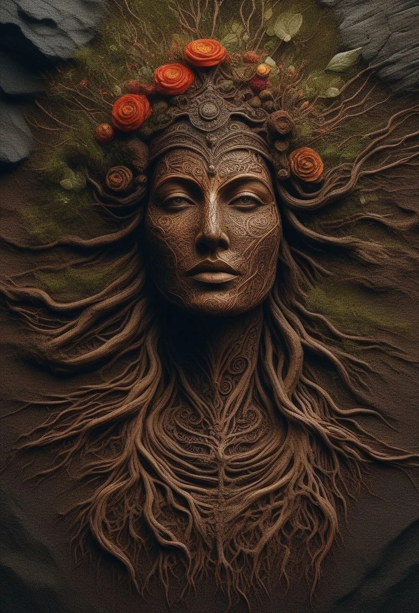al-tr33brnch, Arttrttrt, extreme Long Shot, masterpiece, intricate detail, best quality, absurd resolution, rock elemental beautiful woman portrait, <lora:ElementEarthSDXL:1>ElementEarth, (high quality:1.4), (best quality:1.4), (masterpiece:1.4), official art, official wallpaper, surreal, wicked underworld beautiful female deity arising from the rocky soil, standing female, beautifulgoddess, (1woman:1.1), (long wavy hair:1.1), (flower crown:1.1), (mystical creatures:1.1), peaceful:1.1), vibrant colors, (detailed:1.05), (extremely detailed:1.06), sharp focus, (intricate:1.03), cinematic lighting, (extremely intricate:1.04), (epic scenery:1.09), vibrant colors, (beautiful scenery:1.08), (detailed scenery:1.08), (intricate scenery:1.07), (wonderful scenery:1.05), (sharp focus,absurdres,high quality,masterpiece,highres,best quality:1.5)