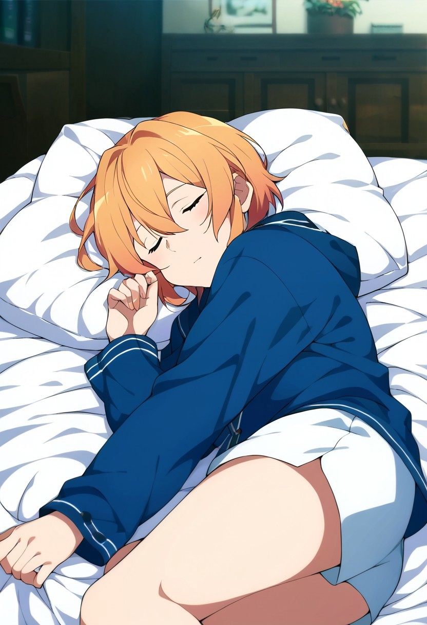 score_9, score_8_up, score_7_up, source_anime, pov across bed, sleeping