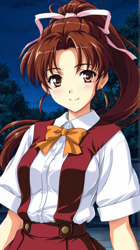 masterpiece, best quality, anime coloring, night sky
1girl,solo, smile
 <lora:Tomoe-Kanose_lL_v01:1> tomoe-kanose
