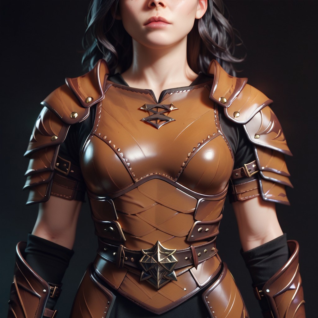 (((detailed, beautiful, high quality))), score_9, score_8_up, score_7_up, 
leather armor, leather shoulder pads, leather bracers, human,
no human, (((armor close up))),
black background,