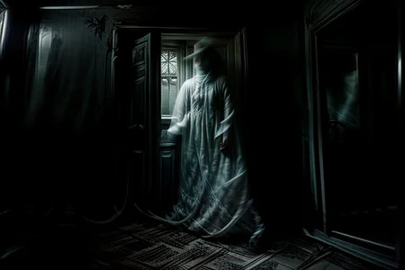 Photography, photorealistic, insanely real life detailed, 8k, highest resolution possible, sharp focus, taken with professional DSLR and lenses, cinematic, taken best skilled cinematographer, insanely life like, Picture taken with Nikon D6 DSLR with expense professional lens, photo,
, Darkness, darkness,dark,dimly lit,two-tone,
ghost, barefoot, black hair, blurry, face, from behind, ghost, long hair, looking at viewer, sitting, solo, standing, transparent, veil, very long hair, walking, white dress, white hair
Inside a haunted house, indoors,night,dark, creepy, scary,terrifying, haunted,spooky,unnerving, paranormal,supernatural, (((ghist randomly hiding in corner, behind something, by door, by doorway))), (((ghost randomly sitting, standing, walking, floating)))
horror movie atmosphere, cinematic dark night time lighting and dramatic shadows,
Cinematically extremely photorealistic horror scene of inside a 4 story haunted house, (random floor level, i.e. any floor from basement attict), (random room), shadowy humanoid figures can randomly be faintly made out walking among rooms
, (8K, RAW photo, best quality:1.2, masterpiece:1.2), (realistic, photo-realistic:1.9), ultra-detailed,
(masterpiece:1.2), (best quality,:1.2), 8k, HDR, ultra detailed, ((photorealistic)), professional light, cinematic lighting, ambient lighting, atmospheric effects, l