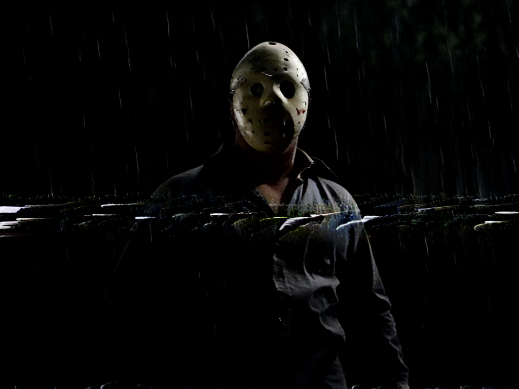 vhs footage of 1boy standing in the rain,,a monster, mask, no eyes,  bald, in a lake, wading, (night), jumpsuit, muscular, upper body, (heavy rain:1.5), cinematic lighting, 
 blurry, chromatic aberration, glitch, noisy, distorted, full body <lora:jason_voorhees_v0.5-pony:1.2> <lora:dark:2.7> dark <lora:VHS_Pony:2.2> (glitch:1.5) <lora:add_contrast_XL:1.5>