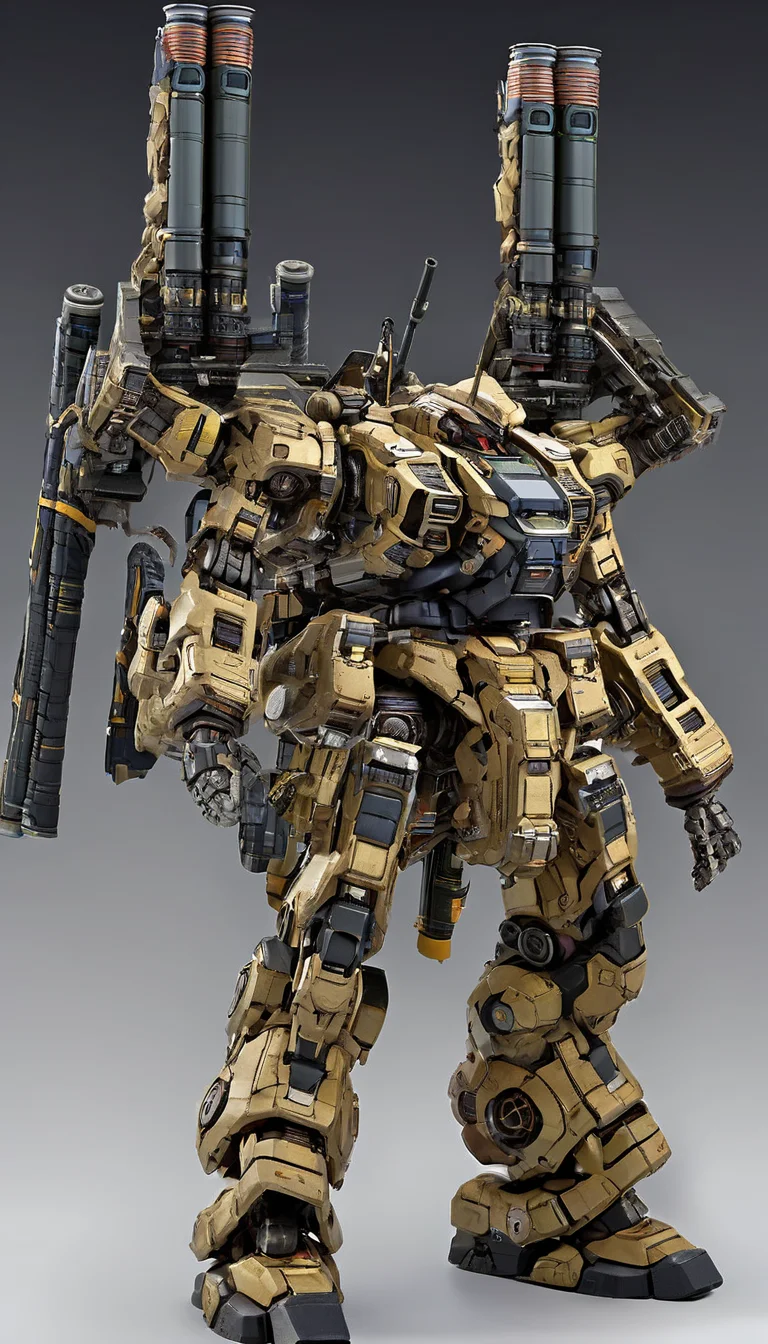 professional 3d model of (HRS:1.2),mecha,robot,(science fiction:1),(a heavy mech:1.4),(hawken:1.4),(science fiction:1),(very biggest size mecha:1.6),glowing eyes,(full body:1.2),mechanical parts,robot joints,(holding huge weapon:1.5),best quality,masterpiece,highly detailed,ultra-detailed,(huge mechanical weapon:1.3),(detailed weapon:1.2),(huge mechanical gun:1.2),<lora:srdxl_v2_7_5a7:0.8>,, octane render, highly detailed, volumetric, dramatic lighting