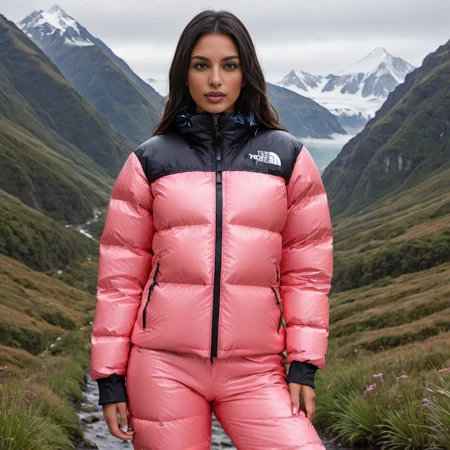 one south american short women wearing a tnf_nuptse jacket and latex downsuit puffer_downsuit , hyperdetailed photography,4k textures,intricate details,4k resolution, <lora:puffer_downsuit_v1:0.6> action scene
<lora:pufferdown_tnf_nuptse:0.6>
