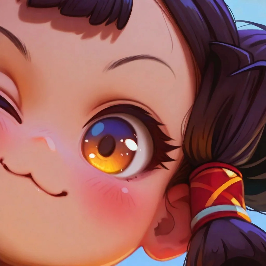 masterpiece, best quality, amazing quality, very aesthetic, absurdres, newest, name3000, masterpiece,best quality,amazing quality, beautifully drawn, elegantly detailed, alkemanubis,
1girl, solo, Sakuna-Hime, close-up,portrait, eye focus, Colorful themes,High Saturation, haiz_ai, no lineart,no outline, one eye closed, mouth opened,happy,smile, Gorgeous Galactic, :3, blush,