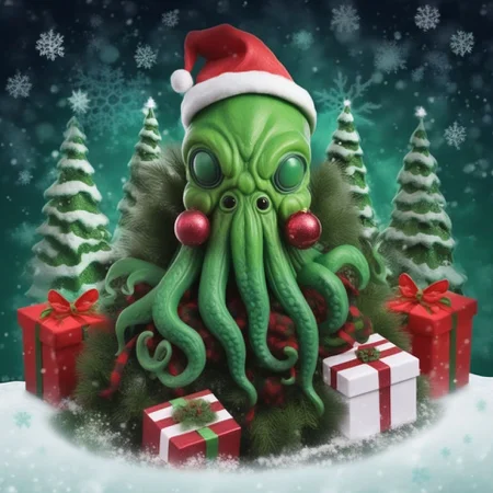 Cthulhu xmasize <lora:SDXL-xmasize-Lora-r12:1>