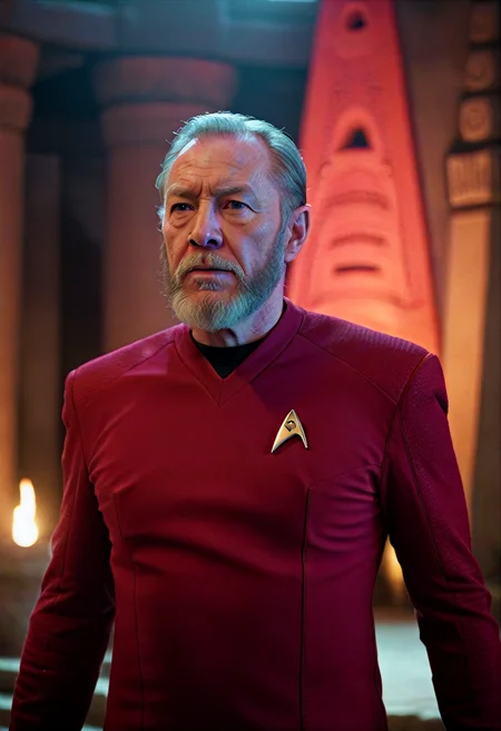 an older man with big beard in red stsnwunf uniform,in front of aztec temple<lora:SNWXLV2:0.8>, masterpiece, best quality, soft light, bokeh, real shadow, cinematic, subsurface scuttering