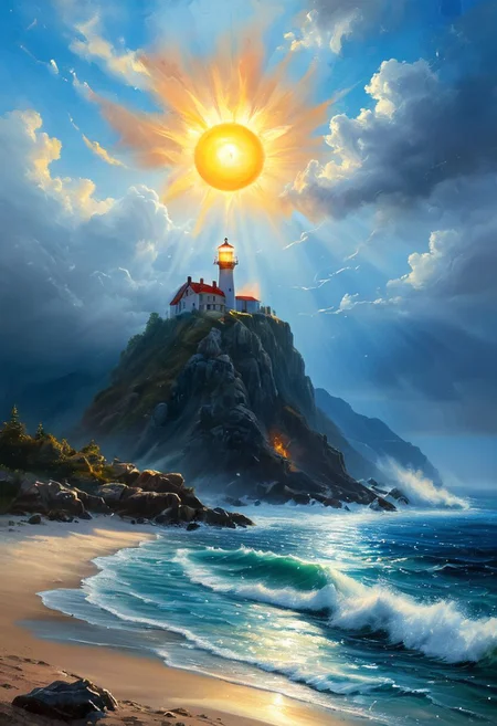 ((best quality)), ((masterpiece)), detailed soft oil painting, detailed background, dramatic cinematic lighting, soft edge lighting, professional, dramatic lighting, hard edge lighting,
ultra quality, 4k,(masteriece, best quality, 8k, ultra highres, highres:1.4), extremely detailed,  
The lonely sail turns white
In the blue sea fog!..
The waves are playing, the wind is whistling,
And the mast bends and creaks...
Below him is a stream of lighter azure,
Above him is a golden ray of sun...
by Vasnetsov, by Surikov, by Rimsky-Korsakov, 
<lora:sxz-slavic-fantasy:0.7>