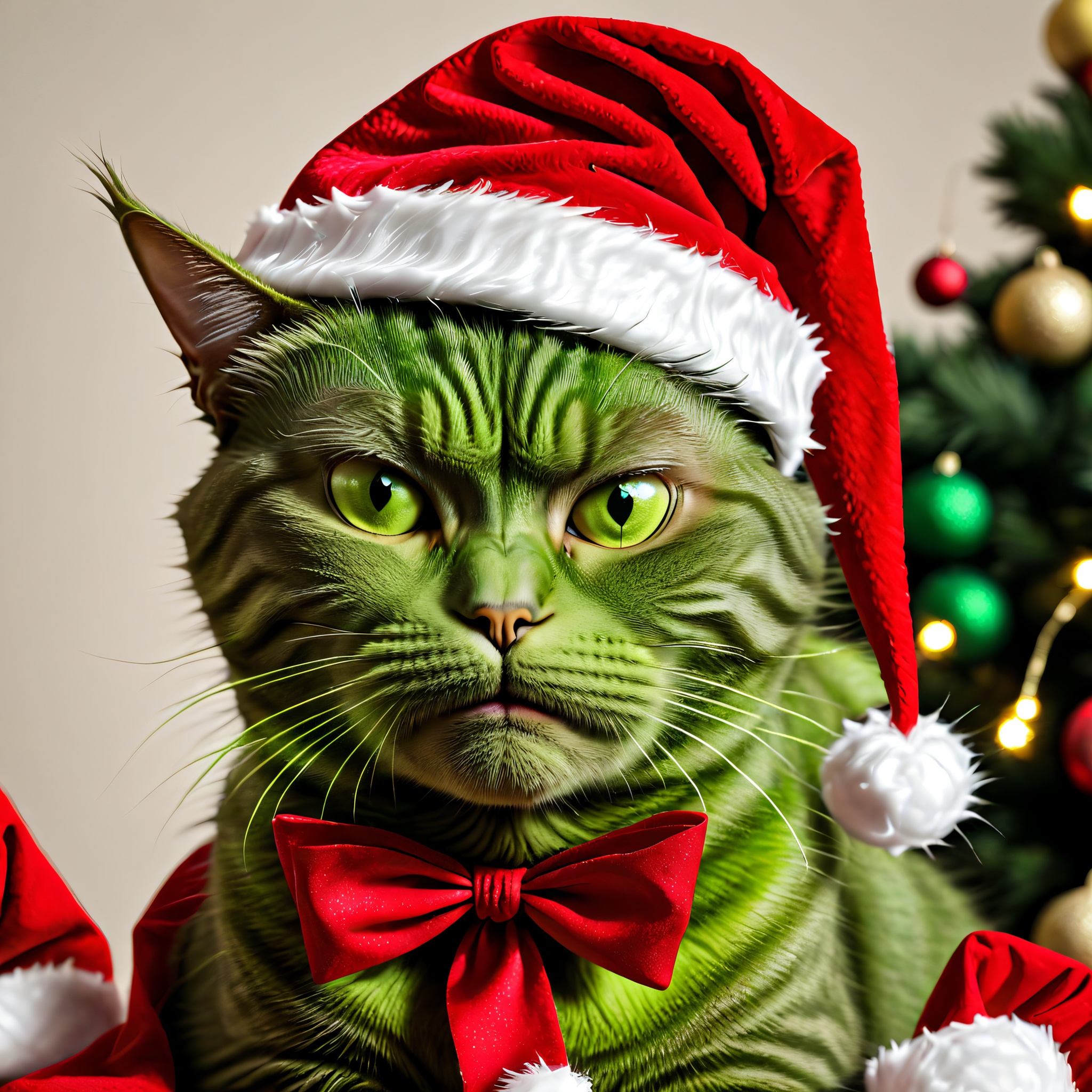 christmas grinch cat
