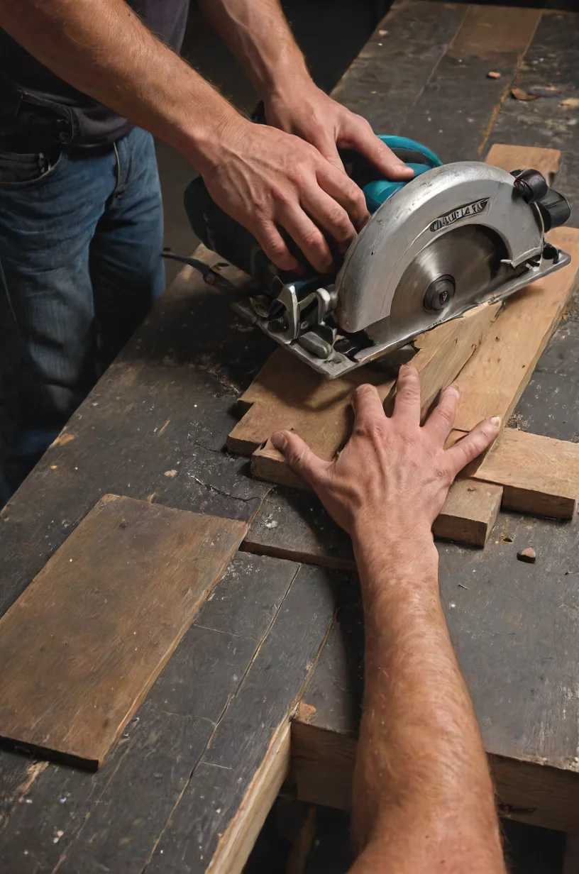 reaching out for the what you love, circular-saw based, dark, composition, <lora:- SDXL - vanta-black_contrast_V3.0:0.4>, <lora:- SDXL - otclillsn_impossible_geo_V1.0:0.8> otclillsn