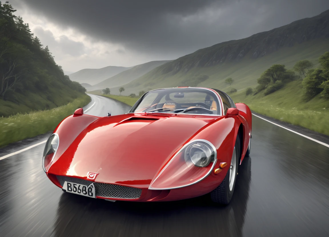 obc14 Car <lora:14_vehicle_obc14:1.0> on a road, 
outside, sharp,
nature at background, professional, realistic, high quality,
Light drizzle and overcast, <lora:general_vehicle:-0.15>