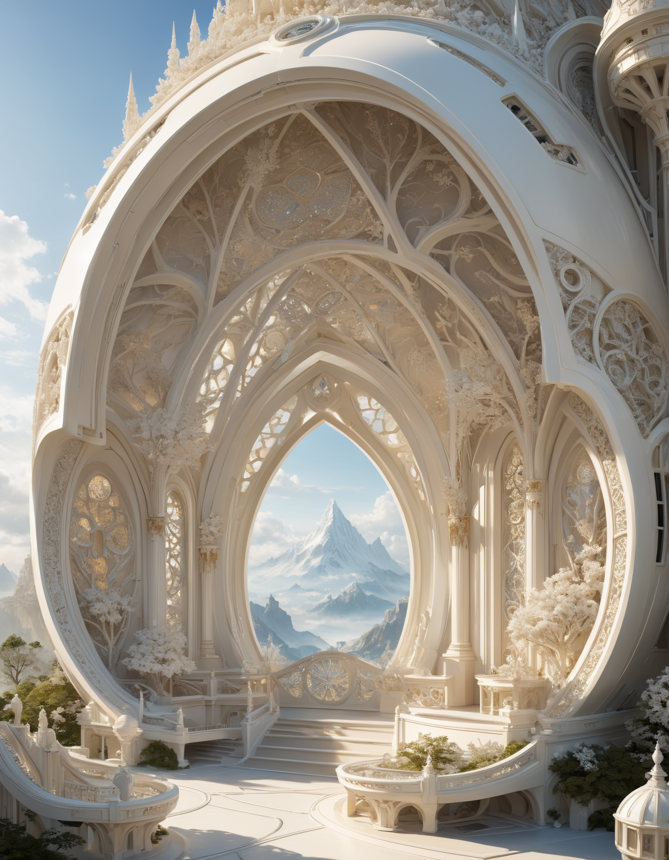 byCharles Schridde, (ivory , Terragen but extremely beautiful:1.4), (intricate details, masterpiece, best quality:1.4) ,
Futuristic style, sleek, modern, ultramodern, high tech, detailed, , looking at viewer
<lora:add-detail-xl:1> <lora:xl_more_art-full_v1:0.5> <lora:looking_at_viewer:2>