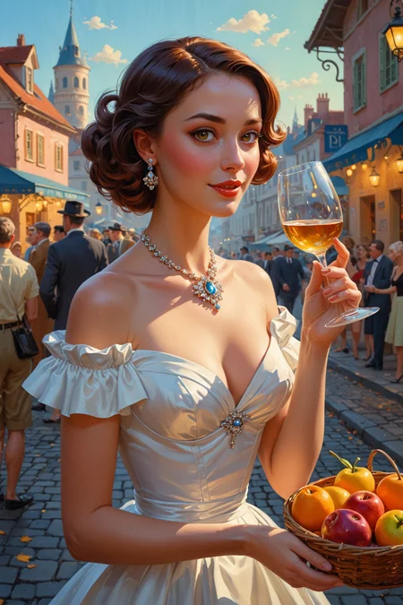 by Victor Nizovtsev and Thomas Saliot in the style of Arthur Sarnoff and James Gilleard
