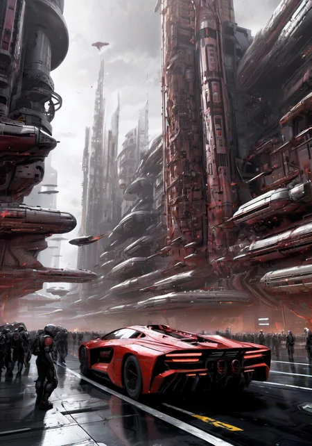 (Masterpiece, high quality, best quality, official art, beauty and aesthetics:1.2),HD,<lora:ç§å¹»-éªåé»çº¢sdxl:0.6>,ultra fine machinery,blood and black,sci-fi,holograms,(high-tech ambiance:1.2),the planet comes to the future city flying all over the sky,city of the future,enhanced armor,but more of the fleet is coming,city anti-aircraft guns join support battles,the air is full of aircraft,high-tech and high-precision machinery in future cities,the view is on the street,