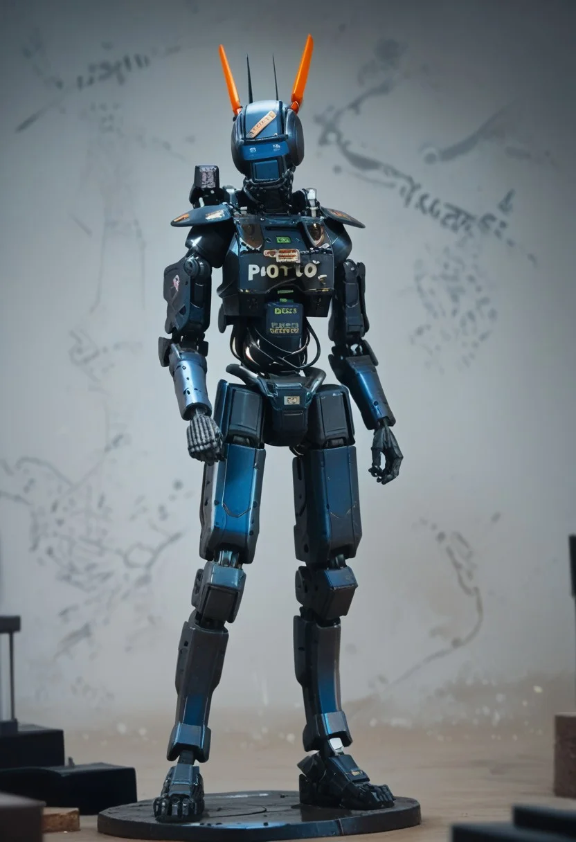 score_9, score_8_up, score_7_up, chappie, robot, solo, full body, sexy pose, looking at viewer, cowboy shot
