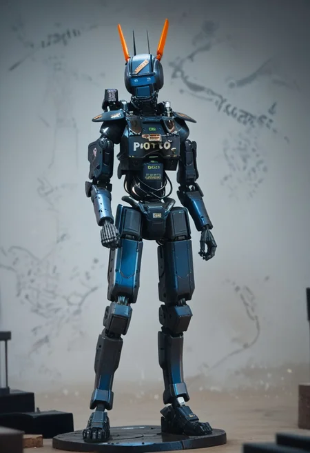 score_9, score_8_up, score_7_up, chappie, robot, solo, full body, sexy pose, looking at viewer, cowboy shot