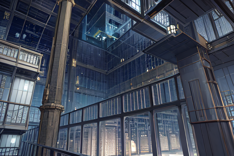 highly insanely detailed, masterpiece, top quality, best quality, highres, 4k, 8k, RAW photo, (very aesthetic, beautiful and aesthetic),  
tsutomu nihei,nihei_tsutomu,blame!,blame gakuen!,abara,TNstyle,sidonia_no_kishi,(mausoleum,hangar,deep horizon,lab,megastructure in background,giant room,tower,space,spacecraft,stairs),lantern,air conditioner,star \(sky\),starry sky,drainpipe,gauna,gauna mech,fence,wire,clouds, 
<lora:blameLora_v10:0.3>, 
(1girl:1.3), 
solo focus, 
transmutation circles,pentagram circles,âââ