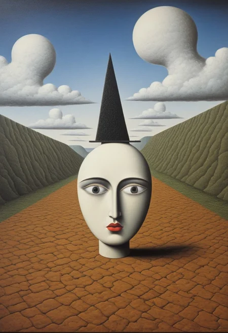 A small European village made of 3D puzzle pieces.
Style tags: Surrealist art, Rafal Olbinski, René Magritte, Jean Arp, Frida Kahlo, Jan van Eyck, William Hogarth, Pierre-Auguste Renoir, Xidong Luo, Kazimir Malevich