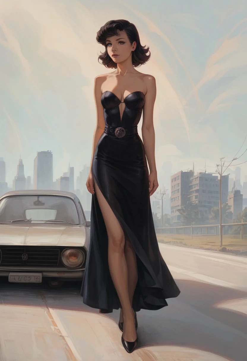 score_9, score_8_up, score_7_up, solo, gorgeous girl, luxury car, retro vehicle, aesthetic 1950s, advertising style, 1950s fashion, outdoor, cities skyline, photorealistic, sharp shadows, dramatic lighting, semi-realistic, clean line BREAK
beautiful girl, dress, medium breast, cleavage, narrow waist, thin arms, collarbone, cute face, big eyes, medium hair, smooth hip lines, round butt, perky breast, full body shot, detailed face, detailed eyes, detailed iris BREAK
retro car, chrome parts, classic design vehicle, classic curvy cars, detailed vehicle parts.