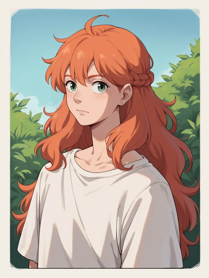 score_9, score_8_up, score_7_up, score_6_up, score_5_up, score_4_up, <lora:gh1bl1XLP:0.8> gh1bl1, 1girl, long hair, ginger hair,