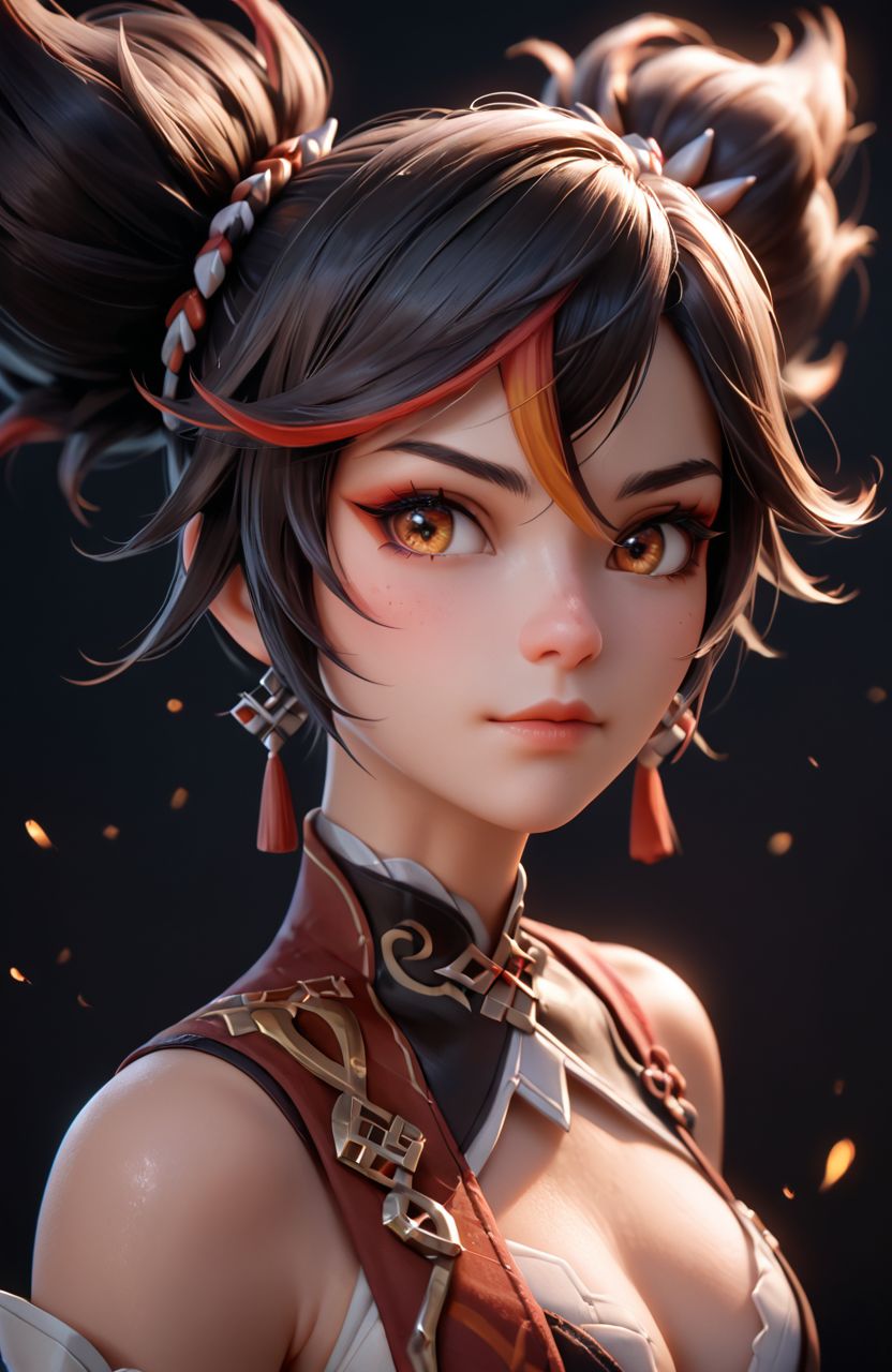 hyperrealistic art PonyScores6, dark background, female, xinyan \(genshin impact\), masterpiece, best quality,
<lora:genshin_v4:0.3> . extremely high-resolution details, photographic, realism pushed to extreme, fine texture, incredibly lifelike