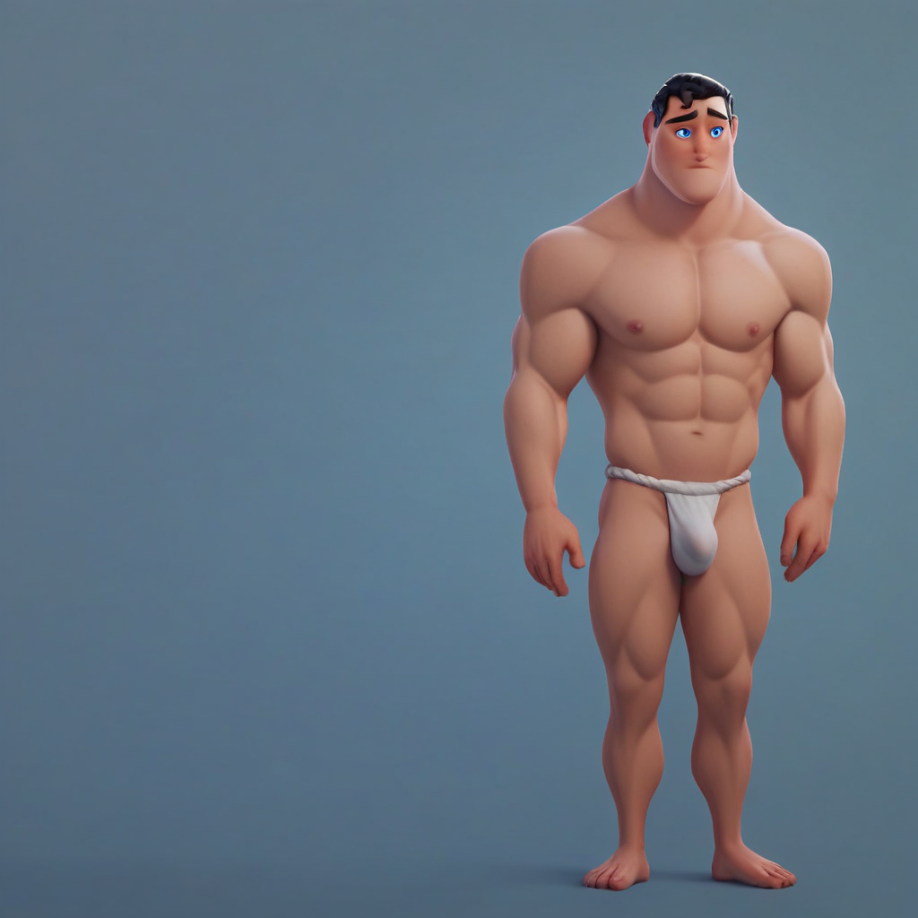 superman, 1boy, male focus, solo, muscular male, short hair, black hair, muscular, blue eyes, fundoshi, topless male, Large Bulge, fundoshi,  score_9, score_8_up, score_7_up, score_6_up <lora:vinceteaa_020_04v2-step00000400r:1> good face, good eyes, looking at viewer, full body, standing,