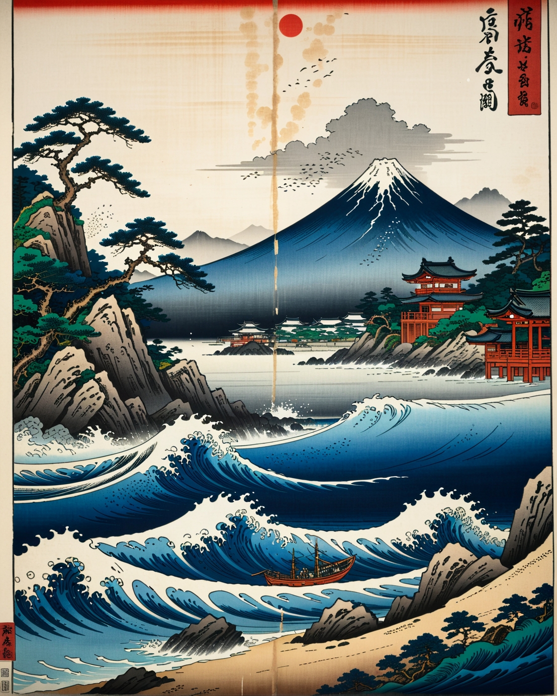 Creator Landscape, 
(style ofHiroshige (ukiyo-e shores)), 
 Typhoon approaching fishing grounds, anchor chain rust stains, 
<lora:extremely_detailed:0.8> extremely detailed,
<lora:add-detail-xl:0.3>,
<lora:dreamshaperXL10_lora:0.3>
detailxl,
advntr,