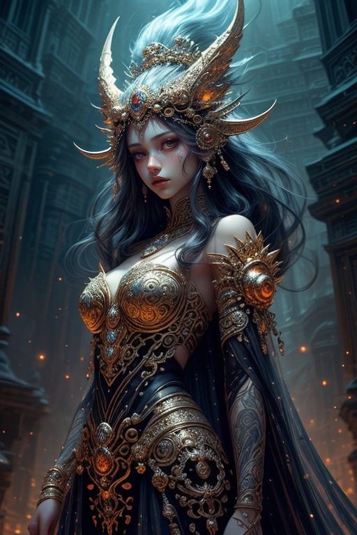ethereal fantasy concept art of  at distance,cowboy shot,(rich, royal, lot of jeweler:1.3),(by Artist Andre-Charles Boulle:1.3),(divinity:1.3),<lora:Concept_-_Hella-sthetic_v2:0.7>,<lora:wrenchsfantasy:0.3>,wrenchsfantasy,fantasy,glowing,glowing eyes,chinese goddess,, intricate, elegant, highly detailed, symmetry, magical atmosphere, sharp focus, majestic, very coherent, radiant, advanced, cinematic, artistic, fine detail, winning, beautiful, stunning, dramatic light, designed, rich deep colors, perfect professional background, ambient, tailored set composition  . magnificent, celestial, ethereal, painterly, epic, majestic, magical, fantasy art, cover art, dreamy
