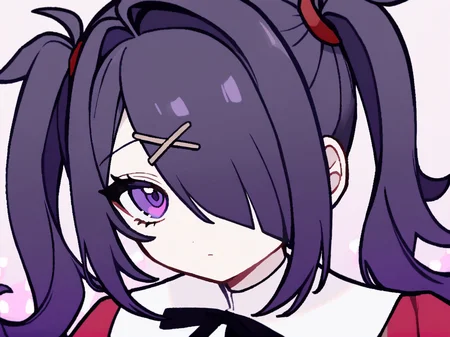 1girl,
ame-chan \(needy girl overdose\), needy girl overdose,
solo, closed mouth, ribbon, long hair, looking at viewer, shirt, hair over one eye, twintails, red shirt, hair tie, purple eyes, neck ribbon, portrait, collared shirt, black hair, black ribbon,
safe
<lora:mki-ani31-GenshinPV-v2-000012:1>