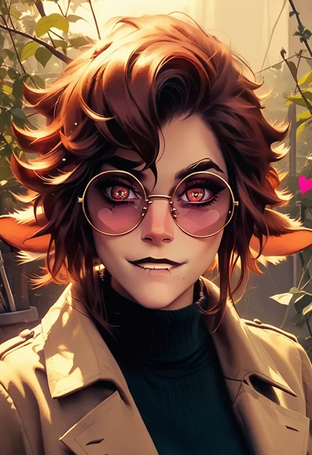 score_9, score_8_up, score_8,
1girl, solo, female, woman
turtleneck, trench coat, round sunglasses,
faun,
heart shaped pupils, narrow eyes, ((lust)), biting lip,
haze
