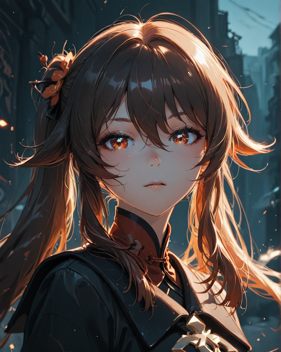 <lora:TCD:1>
<lora:xl_more_art-full_v1:0.4>
<lora:aidmaMJ6.1_v0.5_IL:0.8> aidmaMJ6.1
(masterpiece, best quality), amazing quality, very aesthetic, absurdres, highres, newest, HDR, 8K, high detail
hu_tao_(genshin_impact), genshin_impact, 1girl, brown_hair, red_eyes
dynamic pose, dramatic light, portrait
A barren canyon where the wind carries a cacophony of unearthly shrieks and cries.  
<lora:NSFWFilter_illusXL_Incrs_v1:-1>
 <lora:ck-yoneyama-mai-IL:0.85> ckym, in the style of ckym,