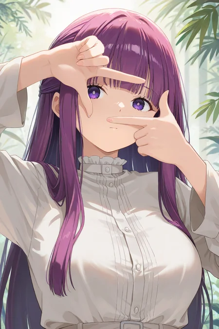 masterpiece, best quality, absurdres, safe
1girl, finger frame, fern \(sousou no frieren\)
<lora:finger_frame_il_d16:1>
