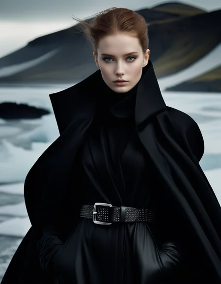 photo of a exquisitely beautiful pale skin punk 1girl, solo, 20 y.o, black dress,belt, coat, cloak, Iceland background,
perfect face, alluring eyes, dark eyes, skin pores, Thorough, highly detailed skin, highly detailed, intricately detailed, seductive makeup, BREAK
high-end camera, 85mm lens,high-key portrait photography by Tim Walker,
(best quality, masterpiece, high quality, highres, realistic),
<lora:Balenciaga Dress -BruceTaVN:0.8>