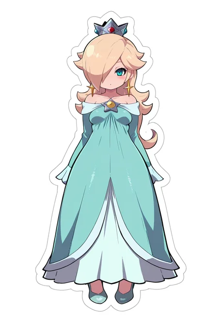 masterpiece, best quality, general, sensitive,
1girl, full body, looking at viewer, 
rosalina, blonde hair, long hair, hair over one eye, blue eye,
simple background, white background, 
<lora:Sticker_Ilu:1> (sticker:1.2), 
 <lora:zankuro:0.6> z4nk0r0,