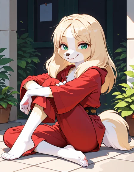 masterpiece, best quality, very aesthetic, absurdres,
outdoors,
full body, seductive smile, parted lips, long eyelashes,
<lora:Kelsey_v01_NAIXL:1>
Ke1s3y,1girl,solo,furry,furry female, dog girl, long hair, blonde hair, dog ears, green eyes, snout, animal nose, body fur, two-tone fur, yellow fur, white fur, dog tail,