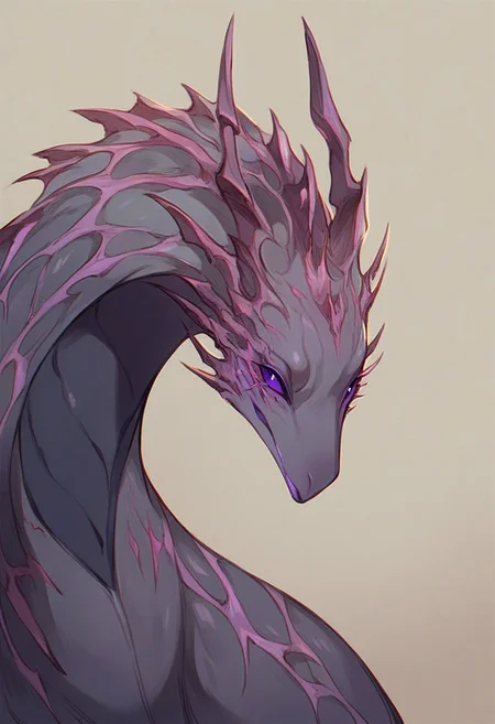 score_9, score_8_up, score_7_up, source_anime, rating_safe, intricate details, simple_background, Feirunespdr, feral, female, Wyrm, dark blue skin, purple sclera, 8legs, <lora:10d209fa-101b-4d53-a32f-
