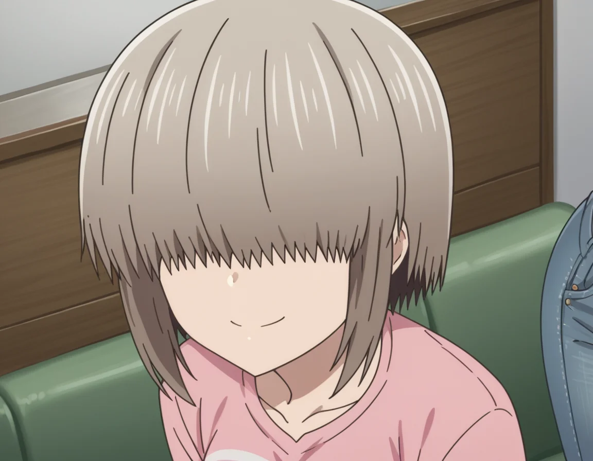score_9, score_8_up, score_7_up, source_anime,
yanagiuzaki, <lora:yanagi-uzaki-s2-ponyxl-lora-nochekaiser:1>,
yanagi uzaki, short hair, bangs, grey hair, hair over eyes, covered eyes, long bangs, sidelocks, medium breasts,
shirt, long sleeves, pink shirt, collarbone, pants, denim,
indoors, bent over, smile,
looking at viewer, cowboy shot, solo, dutch angle,