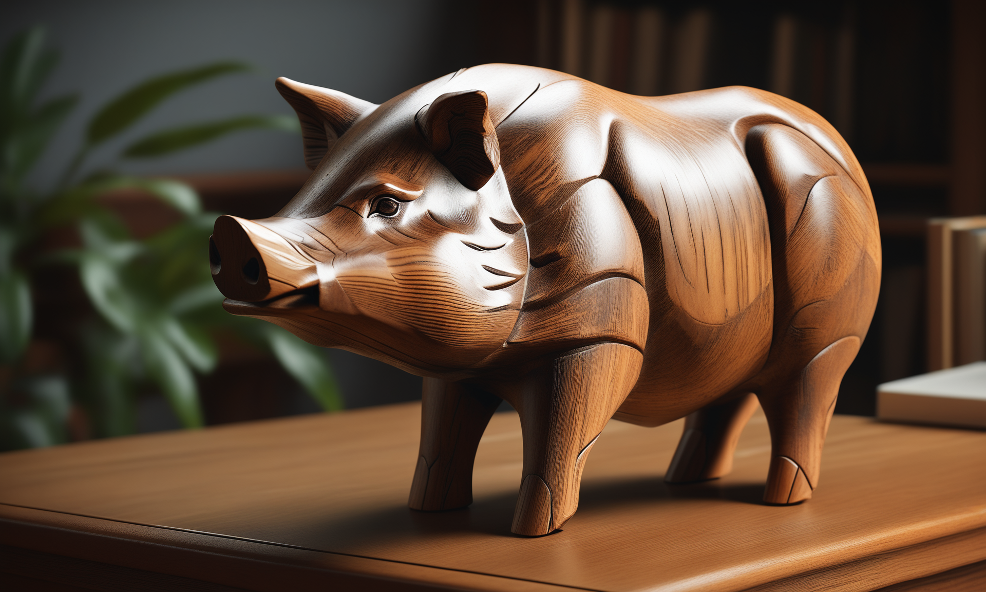 <lora:woodcarvingcd_xl-000005:0.8>,a statue of a boar made of wooden in office scene,woodcarvingcd_xl,wood carving,indoors,chinese zodiac,wooden table,cutie,cute,still life,animal statue,front view,facing viewer,looking at viewer,(Unbelievable Digital Artwork:1.3),fine art,CGSociety,ArtStation,master works, emotional, harmonious, high budget, moody, epic, gorgeous, perfect lighting, realistic, photorealistic, photographic, photo (medium),real, moody lighting, volumetric lighting, reality ray tracing, 8K, HDR, UHD, masterpiece, best quality, highly detailed, high resolution, finely detail, extremely detailed, ultra detailed, wallpaper