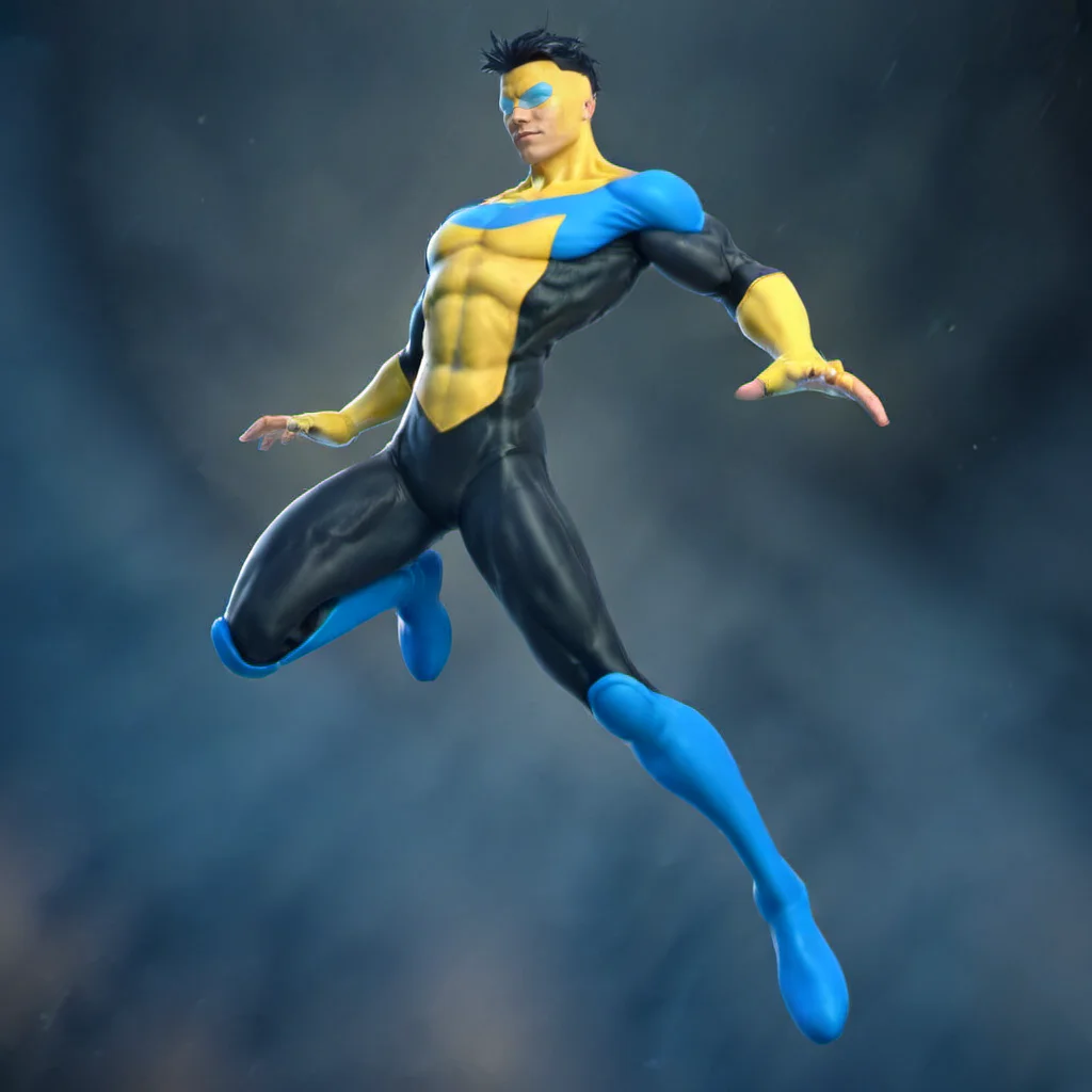 a man, wears a yellow and blue and black costume, blue boots, in space, stars, detailed face, highly detailed, photography, ultra sharp, film, bokeh, professional, 4k <lora:Invincible_V2_-_SDXL-000003:0.8>