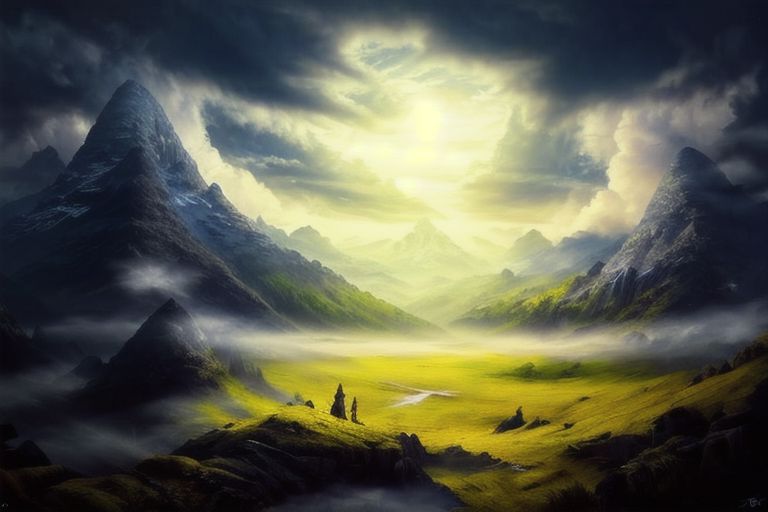 RAW photo, (masterpiece:1.3), subsurface scattering, heavy shadow, (high quality:1.4), (intricate, high detail:1.2), professional photography, HDR, High Dynamic Range, realistic, ultra realistic, photorealistic, high resolution, film photography, ambient lighting, atmospheric effects, <lora:detail_slider_v4:2>, OverallDetail, epic medieval fantasy, fanmou, a huge and sinister mountain peak in the background shrouded in fog and dark clouds, <lora:Fantasy_Mountains:1>,  <lora:fantasyAI:0.6>, tanjoreai, epiCPhoto