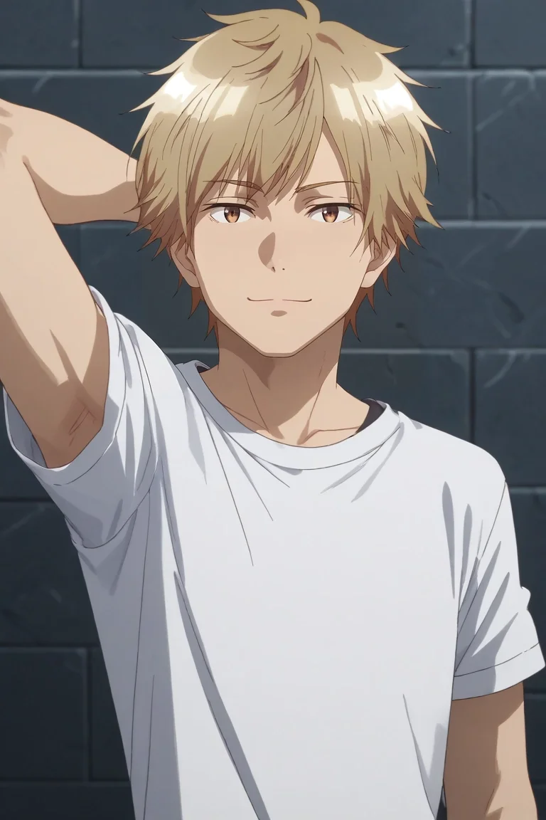 score_9, score_8_up, score_7_up, , rating_safe, intricate details, semi-realistic, looking at viewer, depth of field, 1boy, solo, male focus, <lora:shuuji_nakamura_pony:0.98>, shuuji_nakamura, blonde hair, brown eyes, short hair, rule of thirds, stonehenge, dawn, arm up, half-closed eyes, smile, , <lora:sdxl_lightning_8step_lora:1>